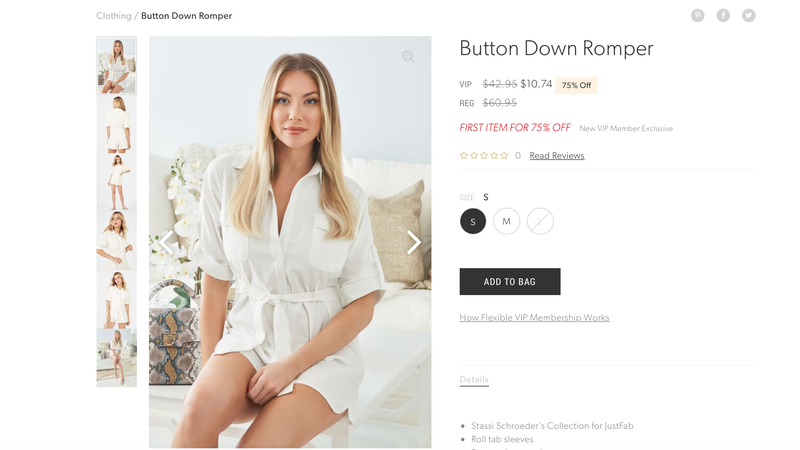 Illustration for article titled Stassi Schroeder’s JustFab Line Is Miraculously More Than Just a Bunch of Off-the-Shoulder Tops